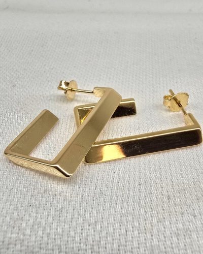 Brinco Argola Média Clássica no Banho de Ouro 18k - 2,5 cm