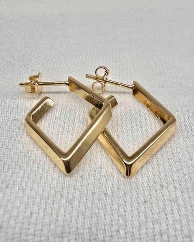 Brinco Argola Média Fina no Banho de Ouro 18k - 2,5 cm