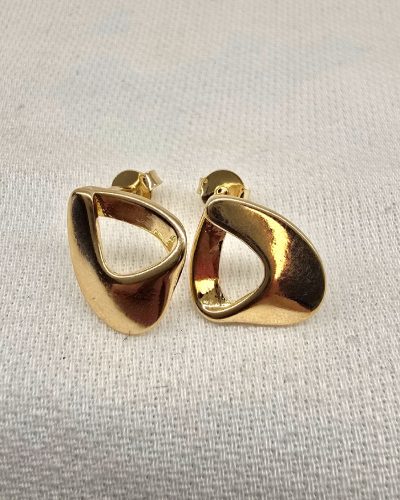 Brinco vazado banho ouro 18k - 1,3cm