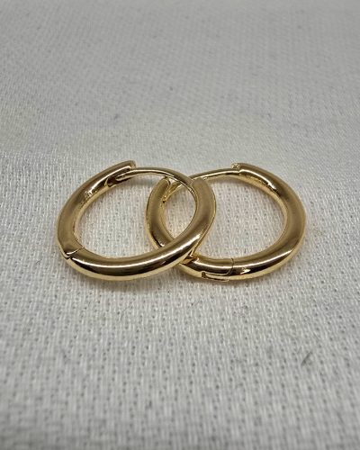 Brinco argola banho ouro 18k - 1,5cm